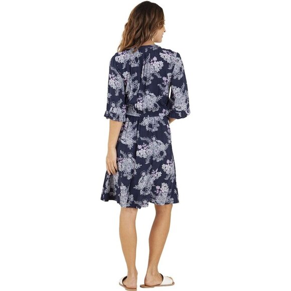 Carve Designs Liliana Dress Blue Floral Size 2 - Picture 2 of 12